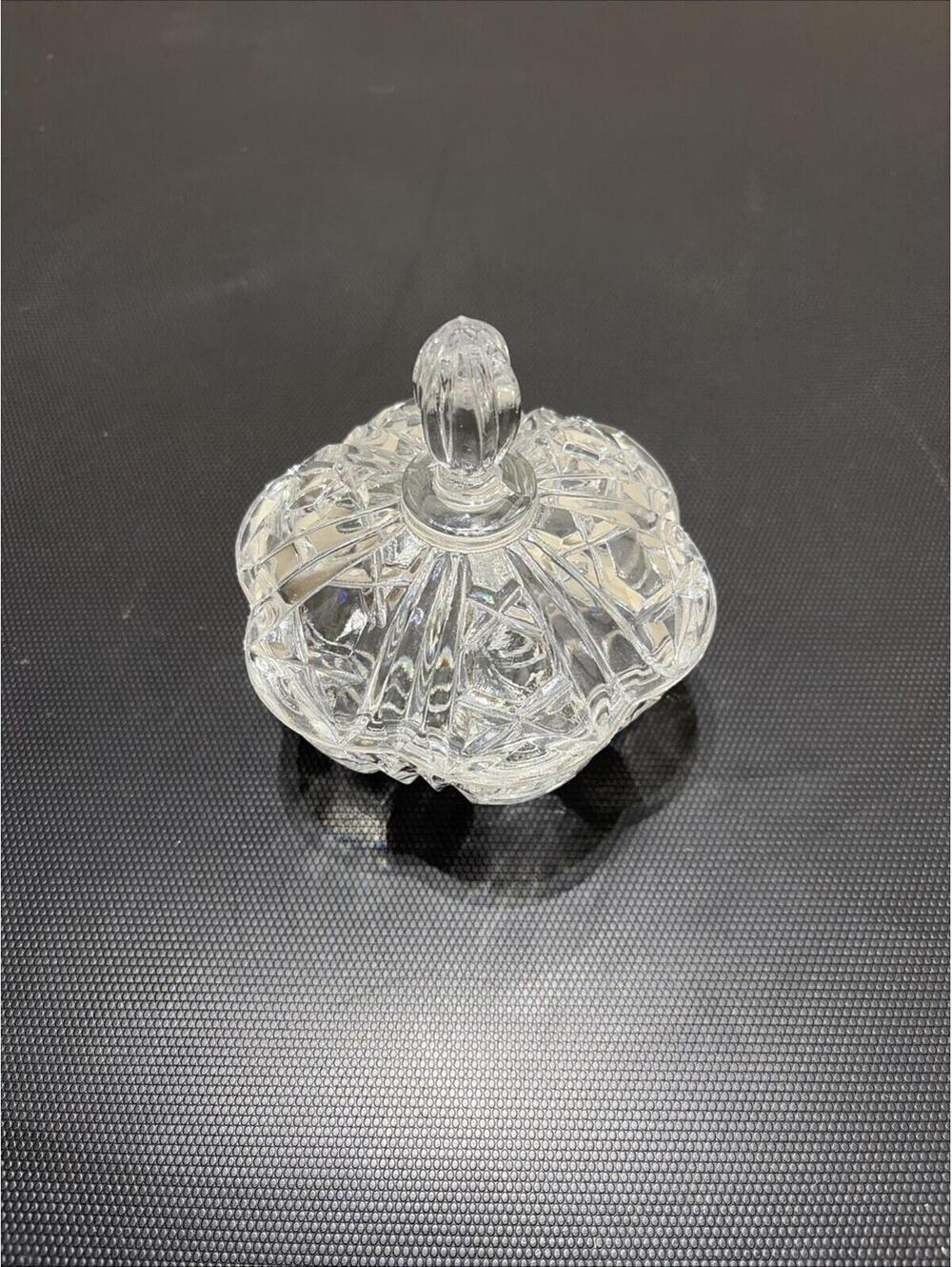 Vintage The European Collection Crystal Footed Candy/Trinket Bowl & Cover
